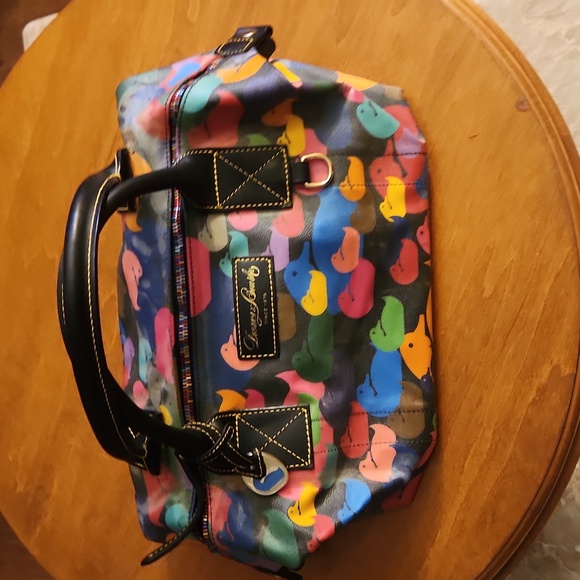 DOONEY AND BOURKE VINTAGE MULTICOLORED WONDER DUCKS HANDBAG - Picture 1 of 15